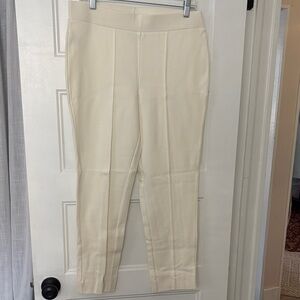 Boston Proper Cream Straight-Leg Ankle Pants